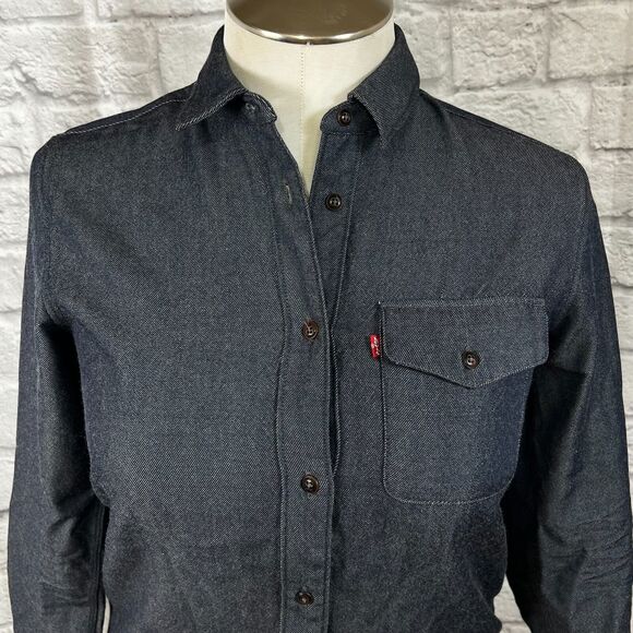 Pendleton x Levi Strauss Black Wool Button Up Shirt Men's Small San Francisco - Picture 5 of 12